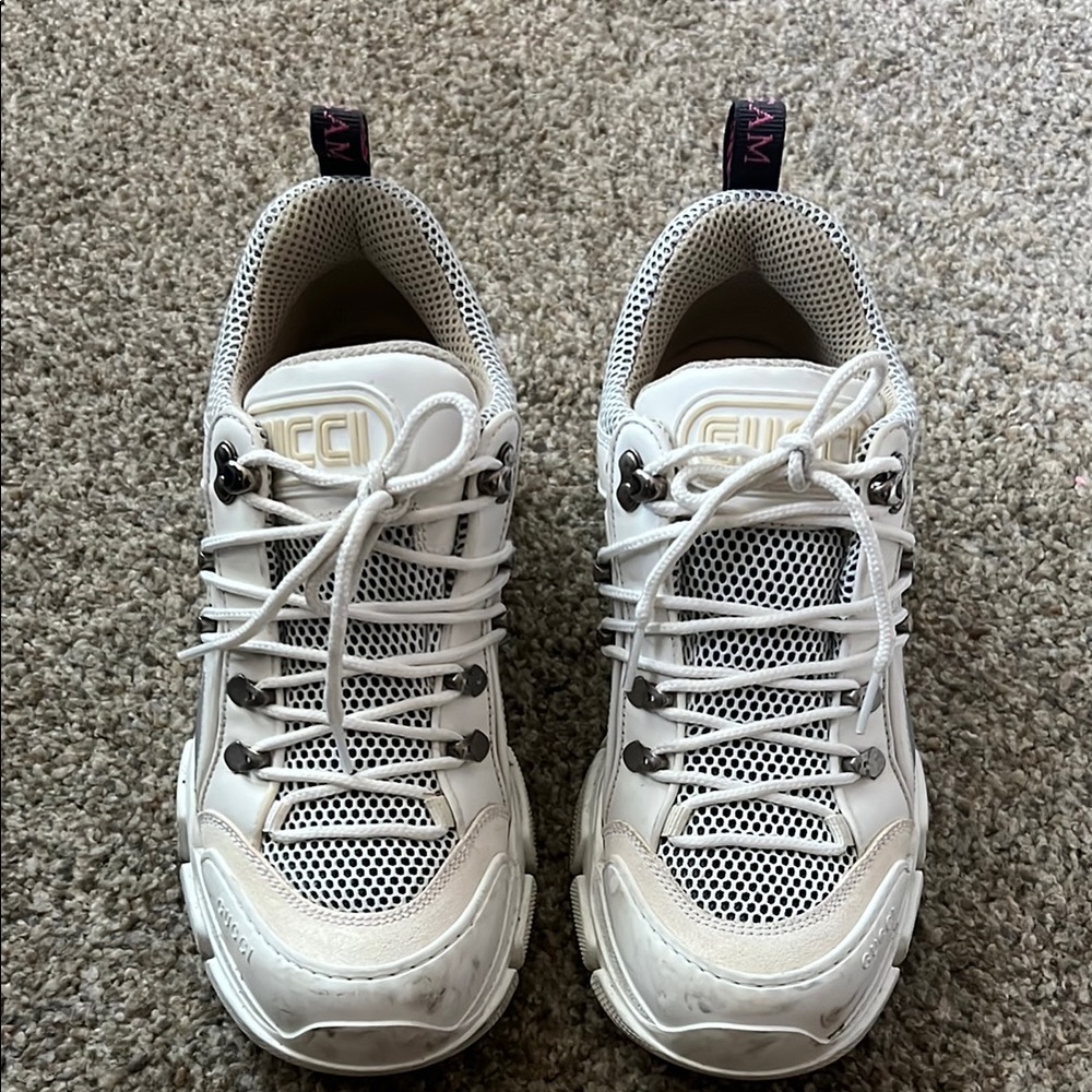 Authentic Gucci Flash Trek Women's White Sneakers